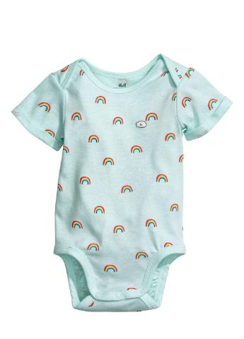 Боді,м'ятний в кольорові візерунки, H&M (254866030)