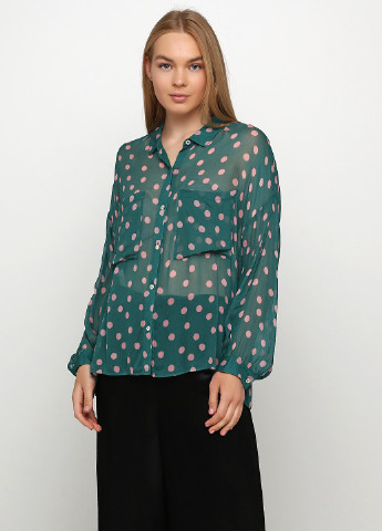 Зеленая демисезонная блуза Uterque