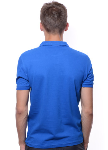 Синяя футболка-поло для мужчин Troll однотонная