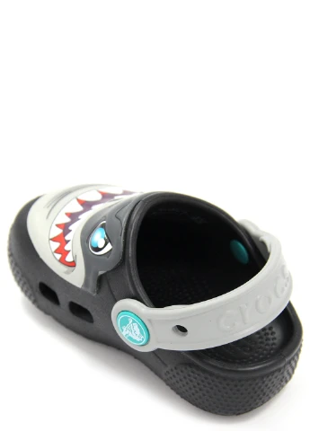 Серые сабо для мальчиков fun lab lights clog k Crocs
