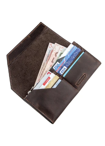 Шкіряний клатч 10х20х2,5 см Grande Pelle (229460275)