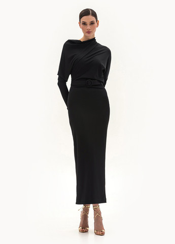 Чорна кежуал сукня силуетна BGL однотонна
