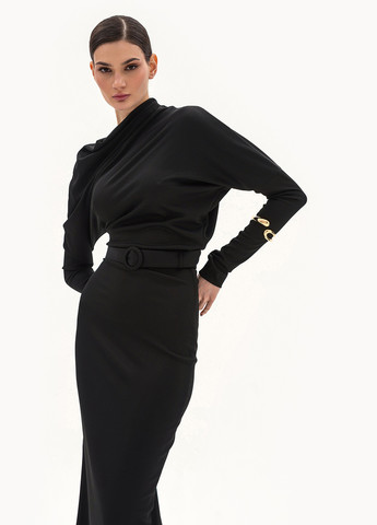 Чорна кежуал сукня силуетна BGL однотонна