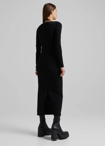 Чорна сукня демісезон,чорний, Bershka