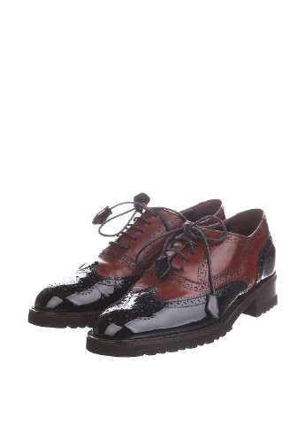Темно-коричневые женские кэжуал туфли без каблука - фото
