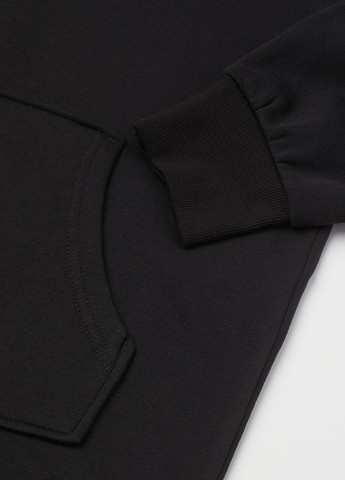 Черное кэжуал платье платье-худи H&M однотонное