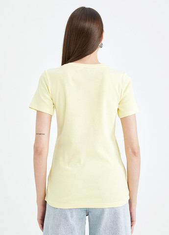 Світло-жовта літня футболка DeFacto