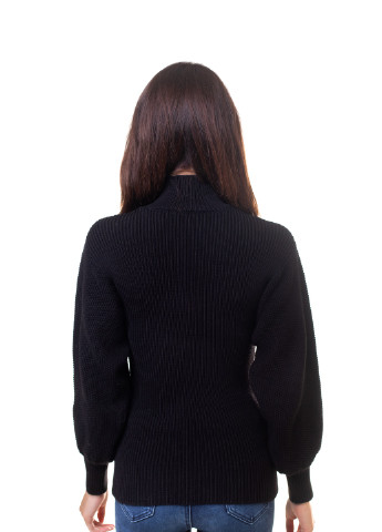 Черный зимний свитер женский джемпер Viviami Свитер с объемными рукавами