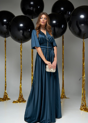 Изумрудное вечернее вечернее платье из шелка "армани" Jadone Fashion