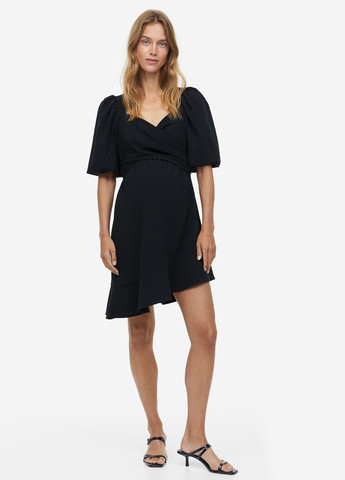 Чорна кежуал сукня для вагітних кльош H&M однотонна