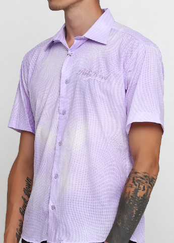Бледно-фиолетовая кэжуал рубашка с геометрическим узором RW