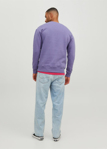 Фиолетовый свитшот Jack & Jones абстрактный (301203904)