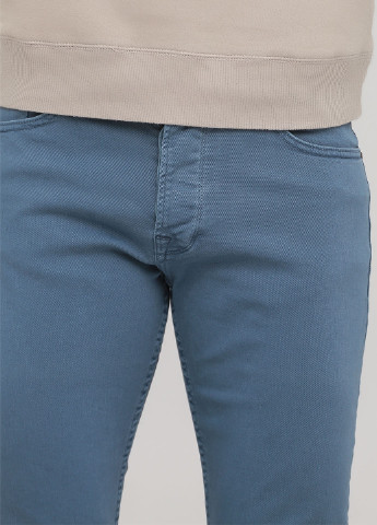Синие демисезонные зауженные джинсы Five Pocket