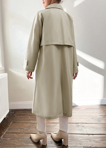 Плащ SHEIN тренчкот на кнопках демисезон (366090950)