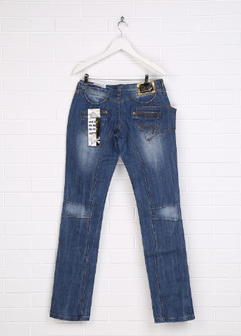 Синие демисезонные прямые джинсы RC Jeans
