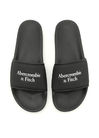 Черные пляжные шлепанцы Abercrombie & Fitch