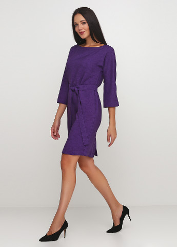 Фиолетовое кэжуал платье футляр Jhiva меланжевое
