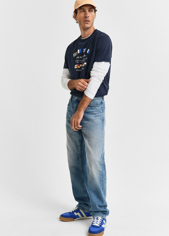 Индиго футболка Gant