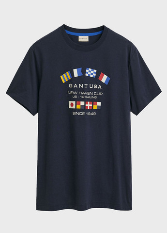 Индиго футболка Gant