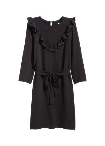 Чорна кежуал сукня H&M однотонна