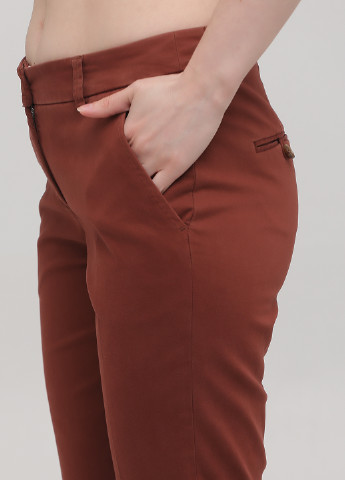 Коричневые кэжуал демисезонные зауженные брюки Lagrand