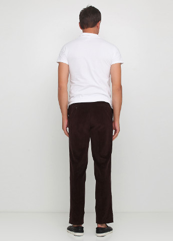 Темно-коричневые кэжуал демисезонные прямые брюки Emilio Corali