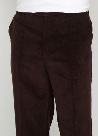 Темно-коричневые кэжуал демисезонные прямые брюки Emilio Corali