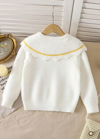 Молочный демисезонный свитер джемпер SHEIN