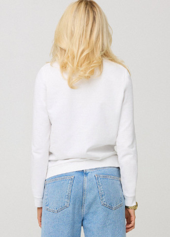 Белый світшот жіночій basic /no flis/ YAPPI (254658793)