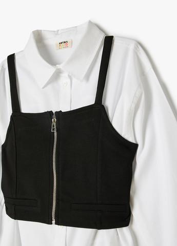 Белая классическая рубашка однотонная KOTON