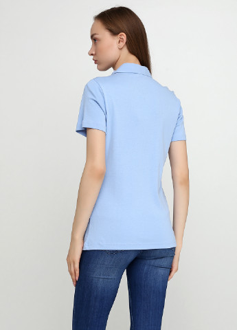 Голубой женская футболка-поло BRANDTEX COASTLINE однотонная