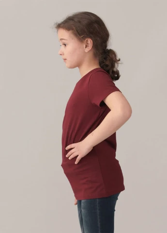 Темно-бордова літня футболка Promin