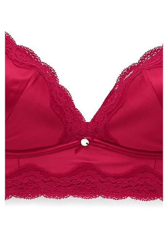 Тёмно-красный бралетт бюстгальтер Boohoo с косточками полиэстер