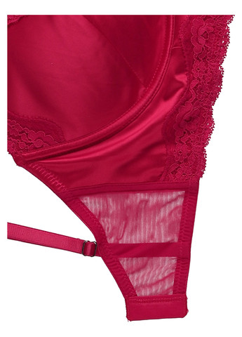 Тёмно-красный бралетт бюстгальтер Boohoo с косточками полиэстер