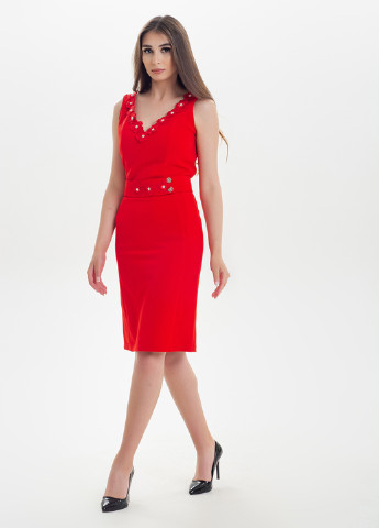 Червона кежуал сукня Sellin однотонна
