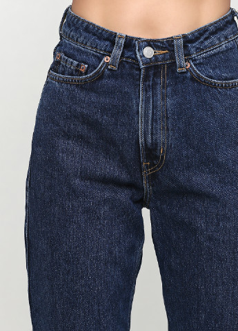 Темно-синие демисезонные прямые джинсы Weekday