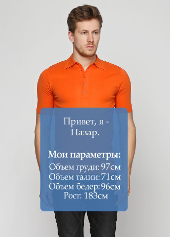 Оранжевая футболка-поло для мужчин Barbieri