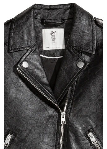 Чорна демісезонна куртка косуха H&M