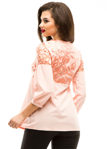 Светло-розовая демисезонная блуза Lady Style