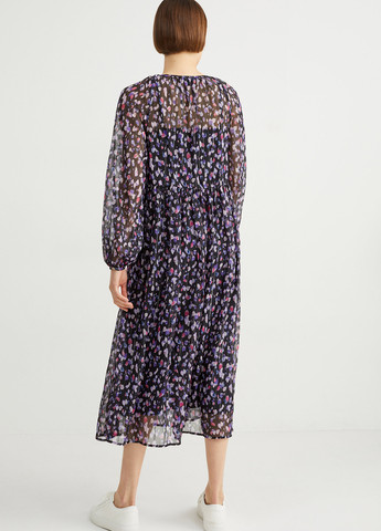 Чорна кежуал сукня C&A з абстрактним візерунком