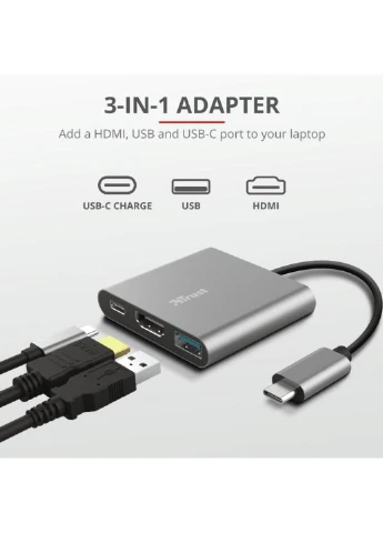 Концентратор Dalyx 3-in-1 Multiport USB-C (23772) Trust (250125375)