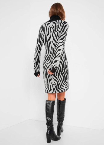 Черно-белое кэжуал платье Orsay зебра