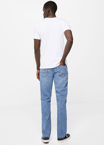 Голубые демисезонные прямые джинсы Springfield