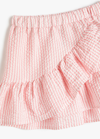 Розовая кэжуал в полоску юбка KOTON клешированная