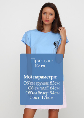 Голубая летняя футболка IVY