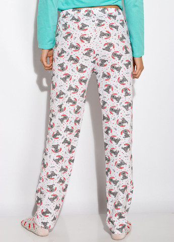 Бирюзовая всесезон пижама (лонгслив, брюки) лонгслив + брюки Time of Style