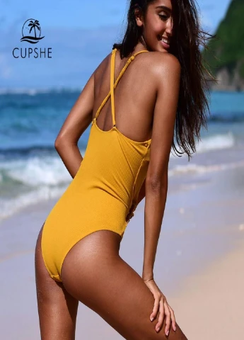 Жовтий літній купальник CUPSHE