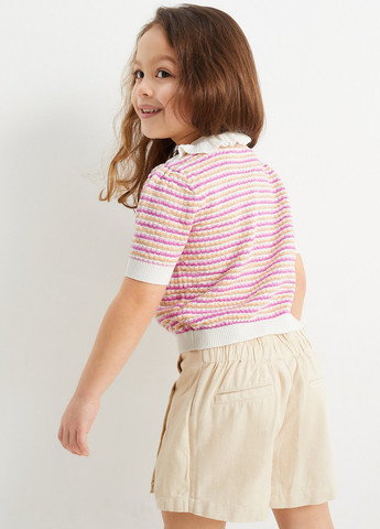 Комбинированная в полоску блузка C&A демисезонная