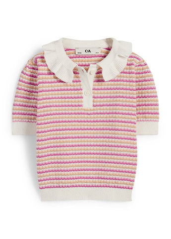 Комбинированная в полоску блузка C&A демисезонная