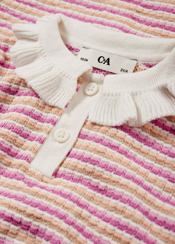 Комбинированная в полоску блузка C&A демисезонная